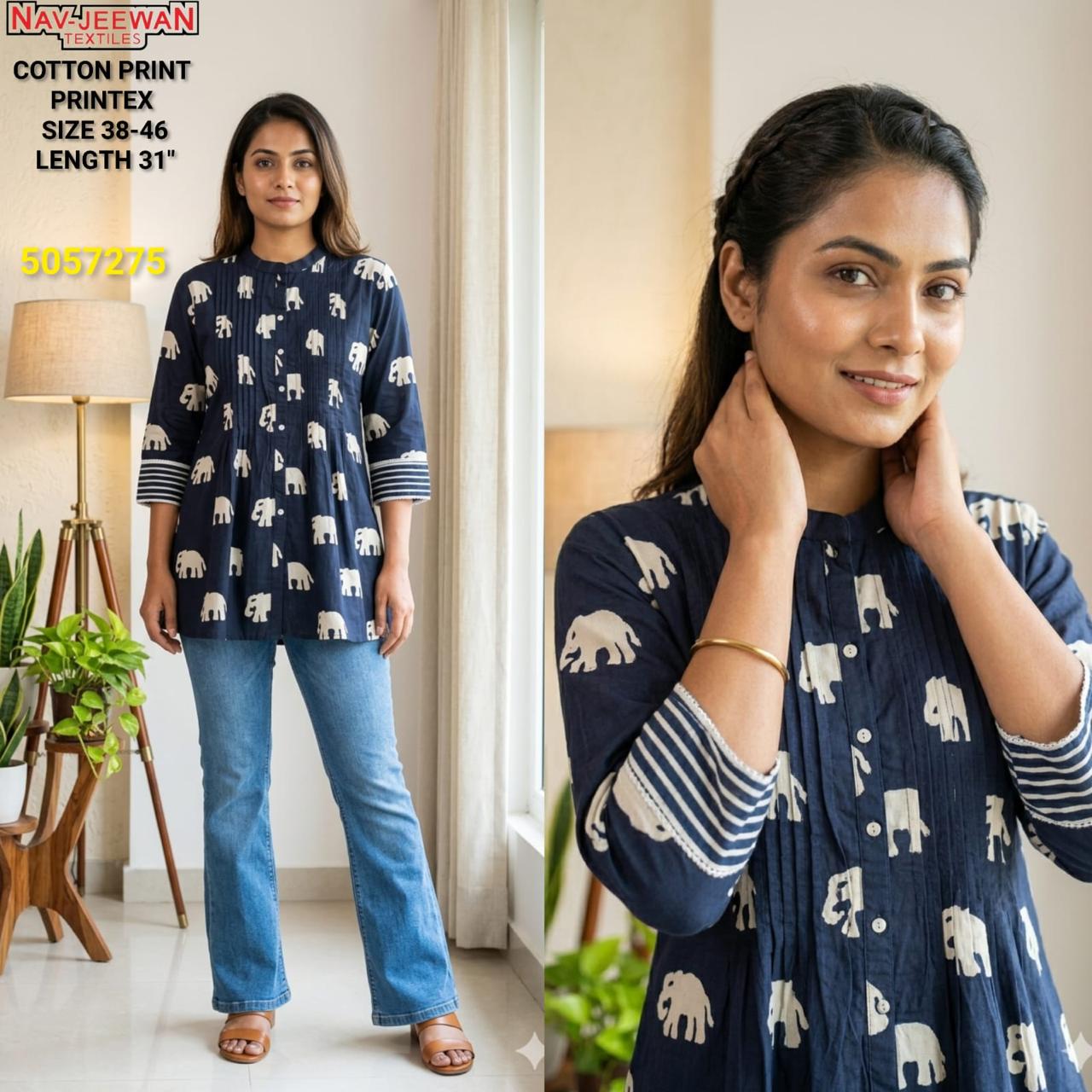 Womens Short Kurtis - Lightweight Cotton Comfort For Everyday Wear